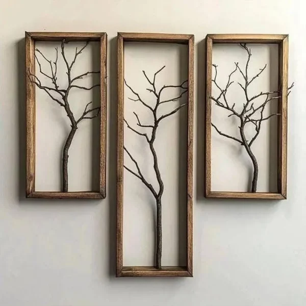 قیمت دکور دیواری چوبی طرح شاخه